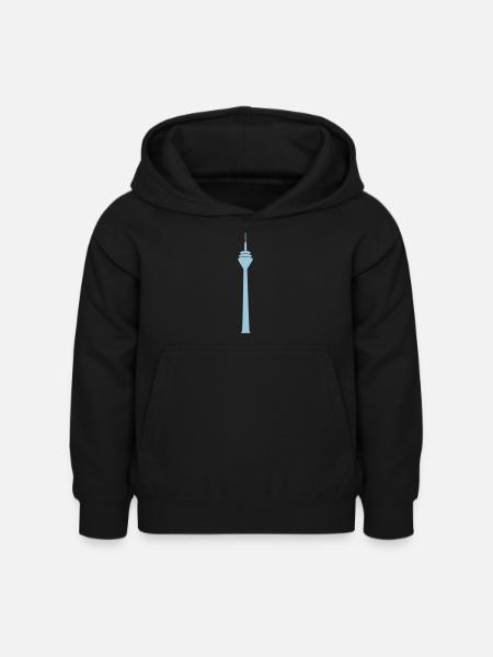 Rheinturm - Kinder Hoodie - Schwarz