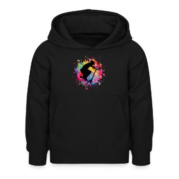 stunt scooter - Kinder Hoodie - Schwarz - Vorne - AI Model Kid Female (0cm)