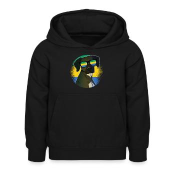 Gabon - Kids Hoodie - black - Front - AI Model Kid Female (0cm)