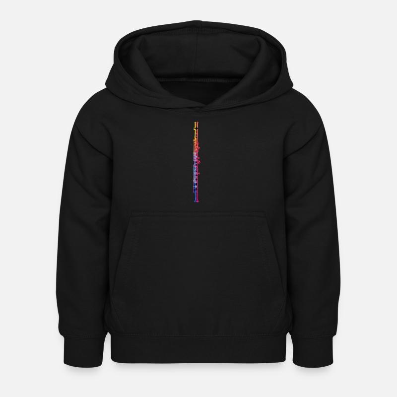Querflöte - Kinder Hoodie - Schwarz