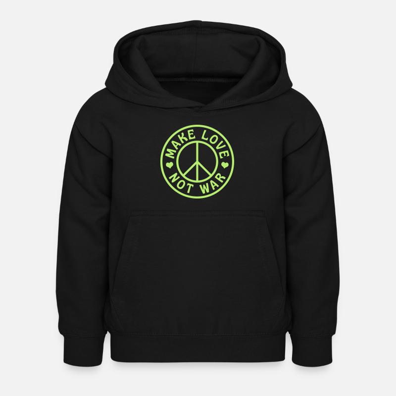 MAKE LOVE NOT WAR - Kinder Hoodie - Schwarz
