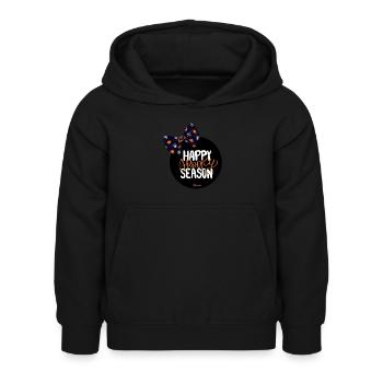 Saison effrayante heureuse - Sweat à capuche Enfant - noir - Devant - AI Model Kid Female (0cm)