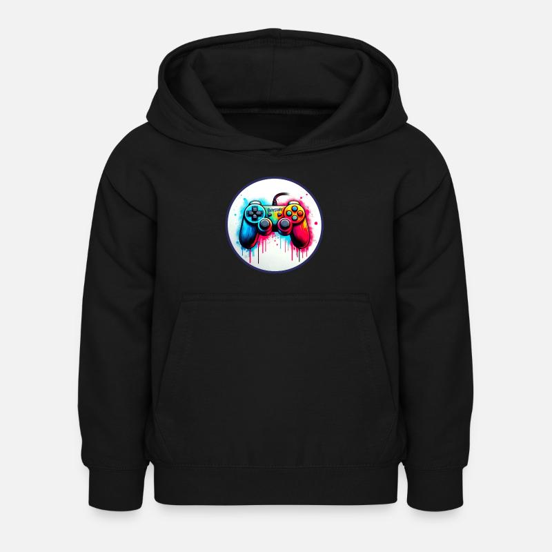 Gamer Gamepad Graffiti Controller - raffstaff ® - Kinder Hoodie - Schwarz