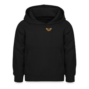 Carte du pays papillon - Sweat à capuche Enfant - noir - Devant - AI Model Kid Female (0cm)