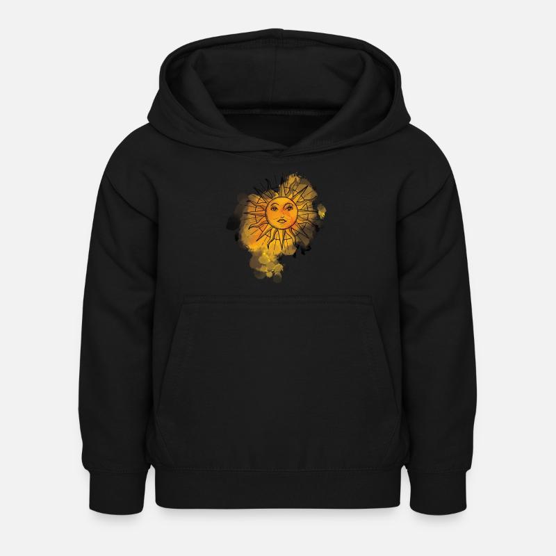 Soleil sombre - Sweat à capuche Enfant - noir