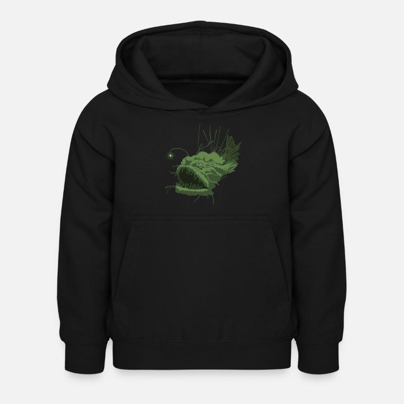 Poisson-grenouille - Sweat à capuche Enfant - noir