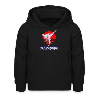 Taekwondo - Kinder Hoodie - Schwarz - Vorne - AI Model Kid Female (0cm)