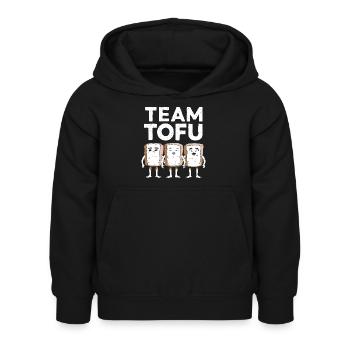 Tofu Lustiges - Kinder Hoodie - Schwarz - Vorne - AI Model Kid Female (0cm)
