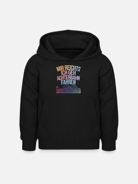 Achterbahn Freizeitpark Roller Coaster - Kinder Hoodie - Schwarz
