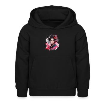 Geisha Design - Kinder Hoodie - Schwarz - Vorne - AI Model Kid Female (0cm)