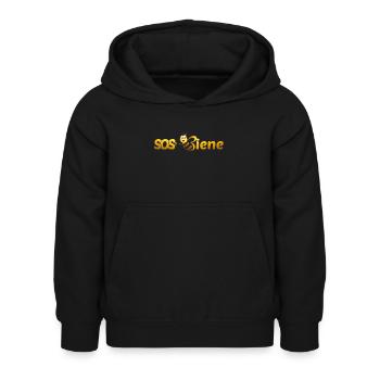01 sos biene ohne 1500pix - Kinder Hoodie - Schwarz - Vorne - AI Model Kid Female (0cm)