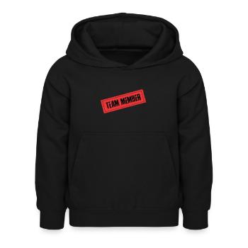 Team Mitglied - Kinder Hoodie - Schwarz - Vorne - AI Model Kid Female (0cm)