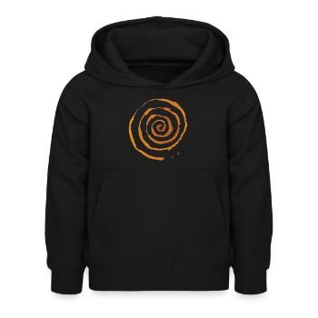 Spirale - Sweat à capuche Enfant - noir - Devant - AI Model Kid Female (0cm)