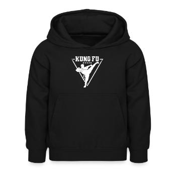 Vintage Kung Fu | Kung Fu Kampfkunst - Kinder Hoodie - Schwarz - Vorne - AI Model Kid Female (0cm)