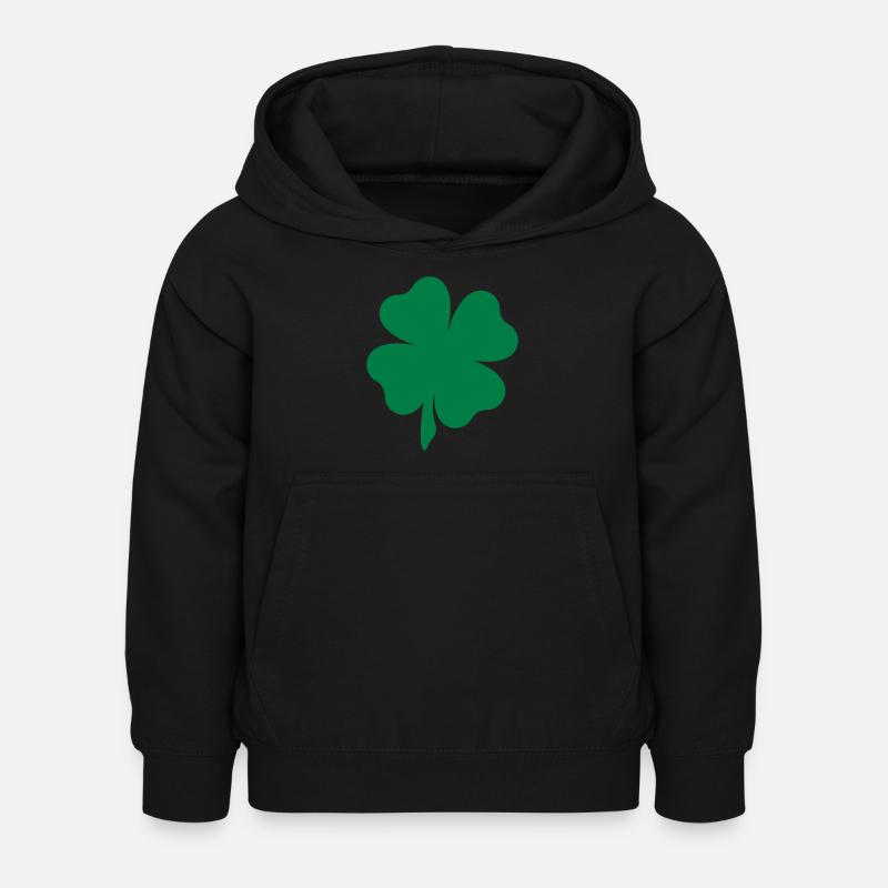 trèfle - Sweat à capuche Enfant - noir