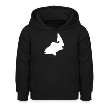 Poisson - Sweat à capuche Enfant - noir - Devant - AI Model Kid Female (0cm)