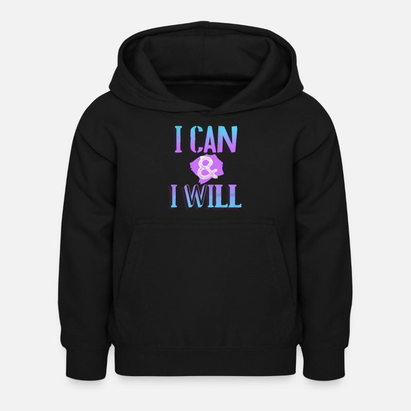 I Can & I Will - Sweat à capuche Enfant - noir