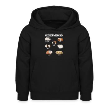 Meerschweinchen - Kinder Hoodie - Schwarz - Vorne - AI Model Kid Female (0cm)