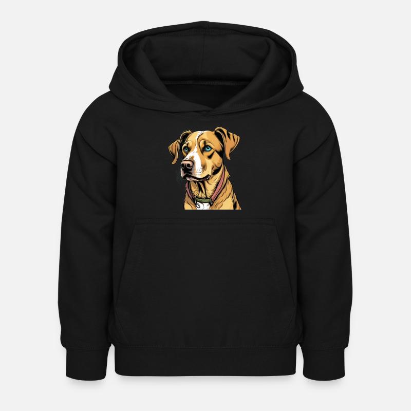 Chien - Sweat à capuche Enfant - noir