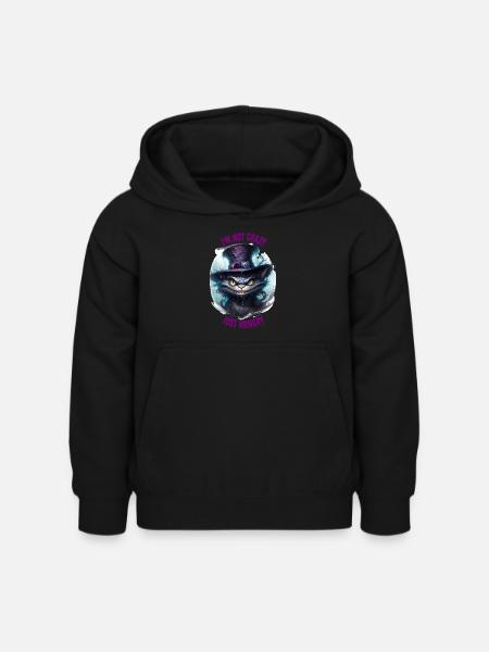 HUNGRIGE GRINSEKATZE - Kinder Hoodie - Schwarz