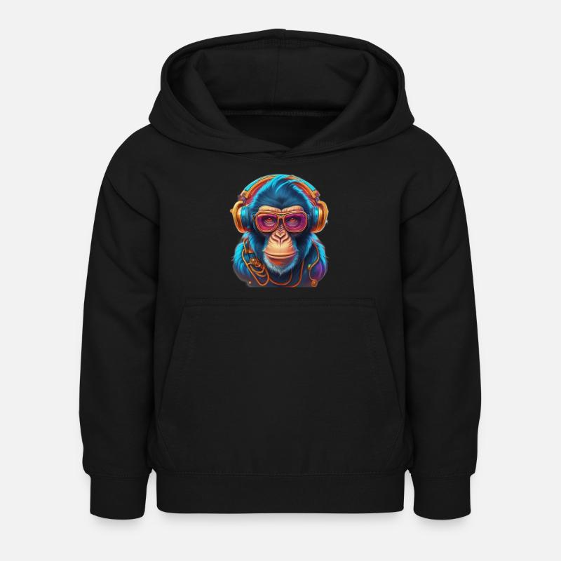 Cool Monkey - Kids Hoodie - black