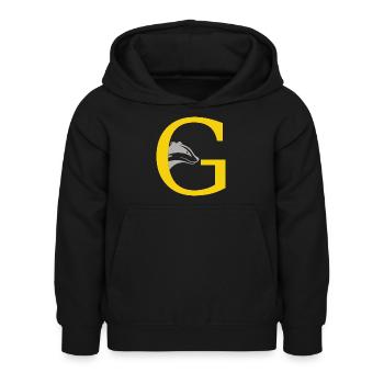 Buchstabe G - Kinder Hoodie - Schwarz - Vorne - AI Model Kid Female (0cm)