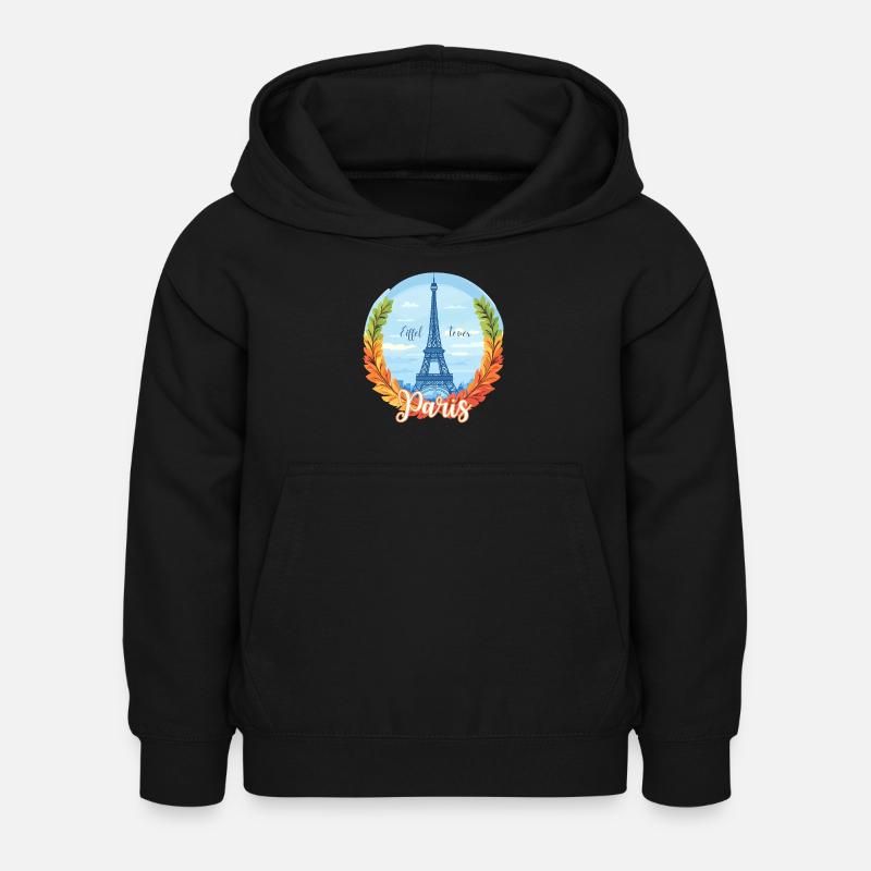 L’amour de Paris, toujours à la mode ! - Sweat à capuche Enfant - noir