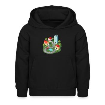 Auto Spielmatte - Vatertag mit Autos - Kinder Hoodie - Schwarz - Vorne - AI Model Kid Female (0cm)