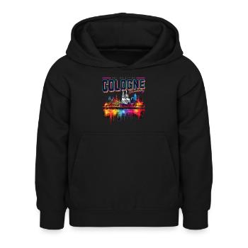 Köln Skyline Kölner Dom Deutschland Stadt Bunt - Kinder Hoodie - Schwarz - Vorne - AI Model Kid Female (0cm)