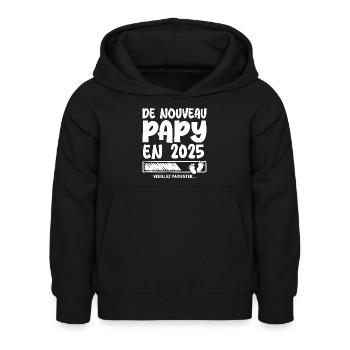 2025 wieder Opa - Kinder Hoodie - Schwarz - Vorne - AI Model Kid Female (0cm)