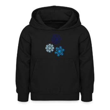 Neige - Sweat à capuche Enfant - noir - Devant - AI Model Kid Female (0cm)