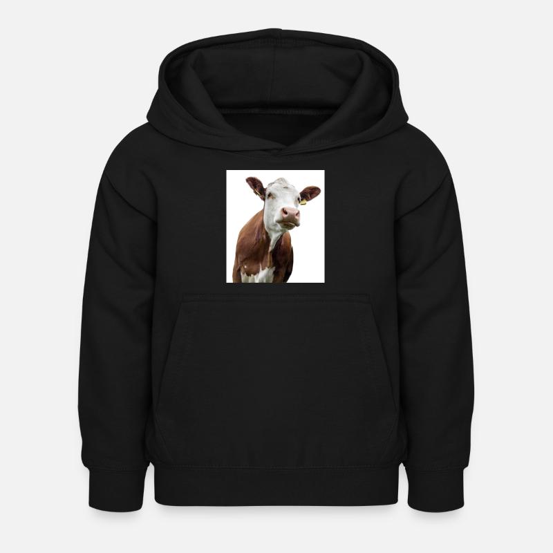 Vache. Vache. Koe. co. vaca. Ku. lehmä. Vache - Sweat à capuche Enfant - noir
