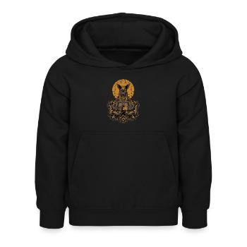 Anubis Égypte 2023 - Sweat à capuche Enfant - noir - Devant - AI Model Kid Female (0cm)