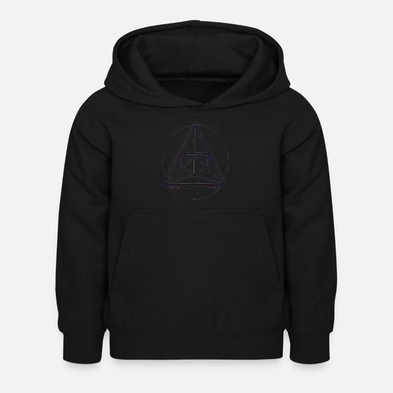 ethereum abstraktes Prisma - Kinder Hoodie - Schwarz