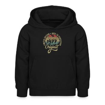 48. Geburtstag September 1977 - 48 Jahre alt - Kinder Hoodie - Schwarz - Vorne - AI Model Kid Female (0cm)