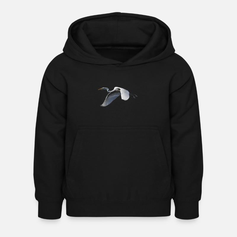 Kranich - Kinder Hoodie - Schwarz