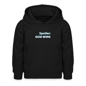 Spoiler God Wins Christian Women Men Kids God Will - Kids Hoodie - black - Front - AI Model Kid Female (0cm)