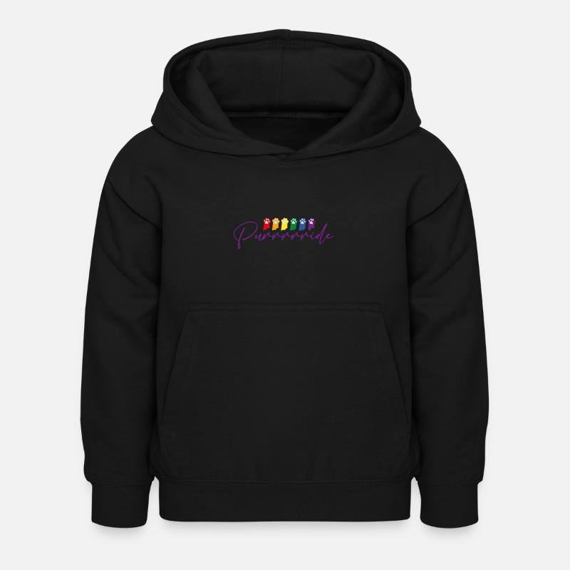 Katze Pride - Kinder Hoodie - Schwarz
