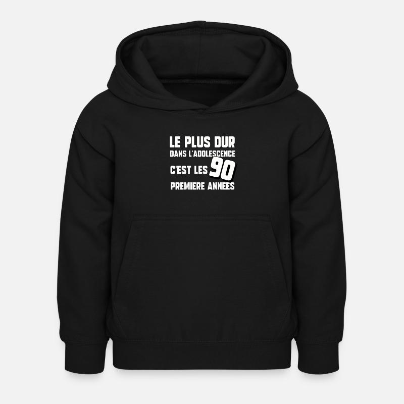 90 ans - Sweat à capuche Enfant - noir