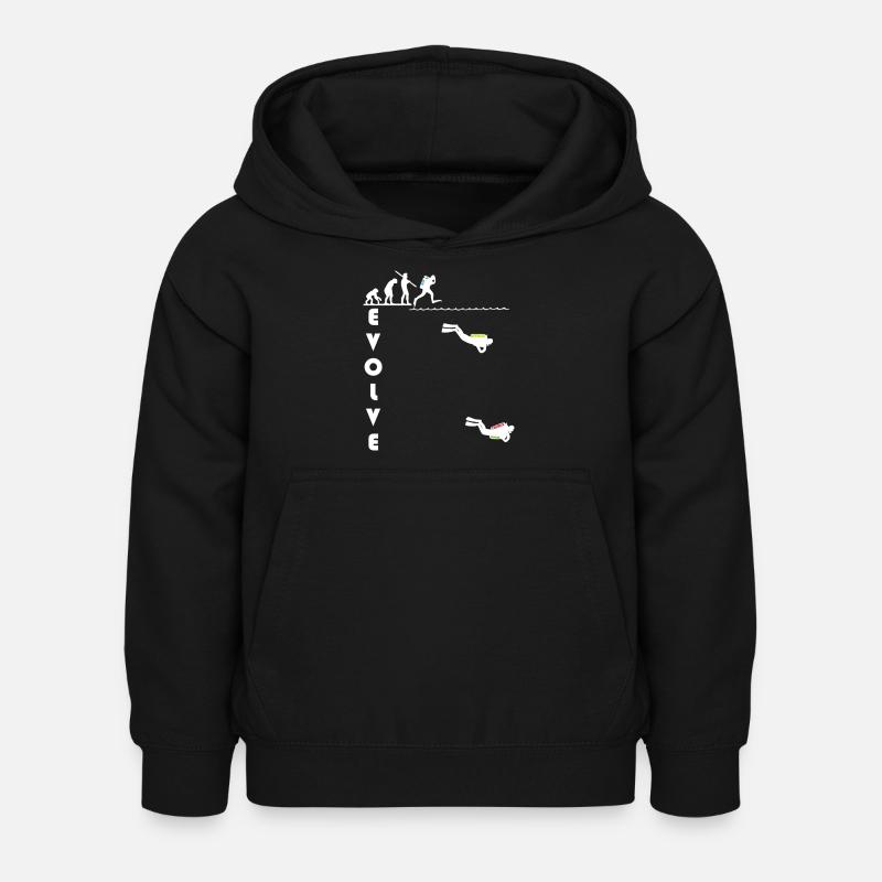 evolve_white - Kids Hoodie - black