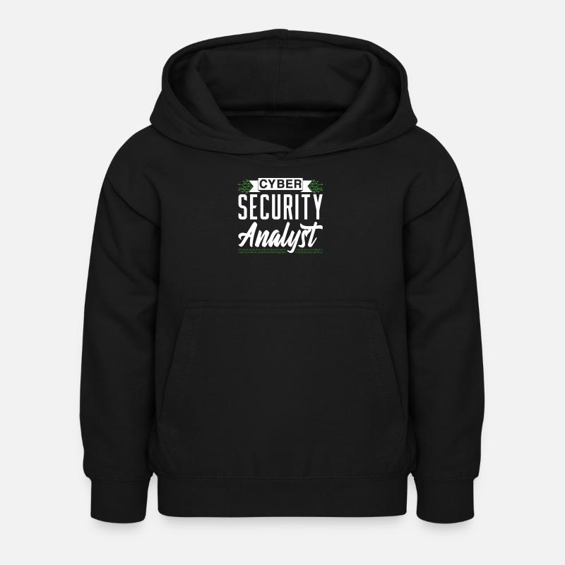 Cybersecurity Analyst Hacker IT Sicherheit Hack - Kinder Hoodie - Schwarz