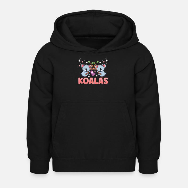 Koalas Koala Koala Ours Animal Doux - Sweat à capuche Enfant - noir