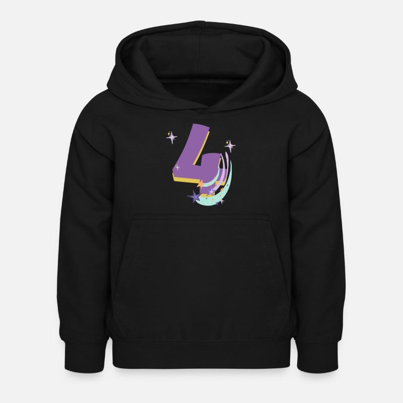 4e anniversaire (Cadeau de 4 ans) - Sweat à capuche Enfant - noir