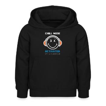 SmileyWorld Chill Mode Activated - Sweat à capuche Enfant - noir - Devant - AI Model Kid Female (0cm)