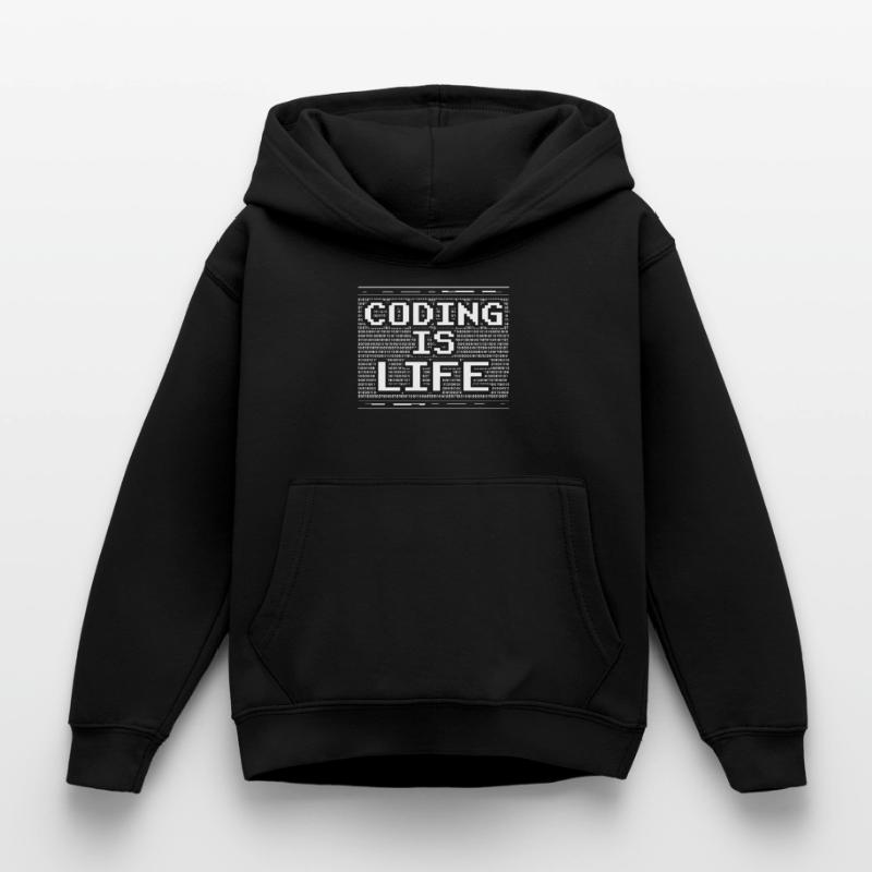 Coding is Life Coder Code Programmer Kids Hoodie
