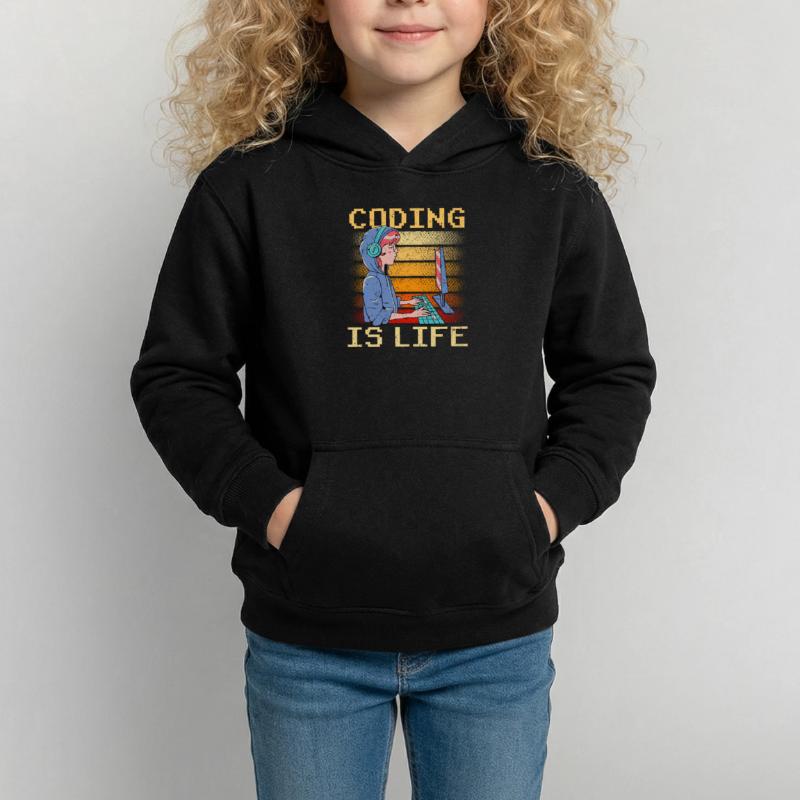 Coding is Life Coder Code Programmer Kids Hoodie