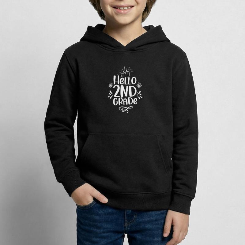 Hello 2nd Class Second Class Second Grader Kids Hoodie