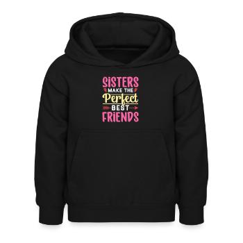 Schwestern Sind Die Perfekten Besten Freunde Team - Kinder Hoodie - Schwarz - Vorne - AI Model Kid Female (0cm)