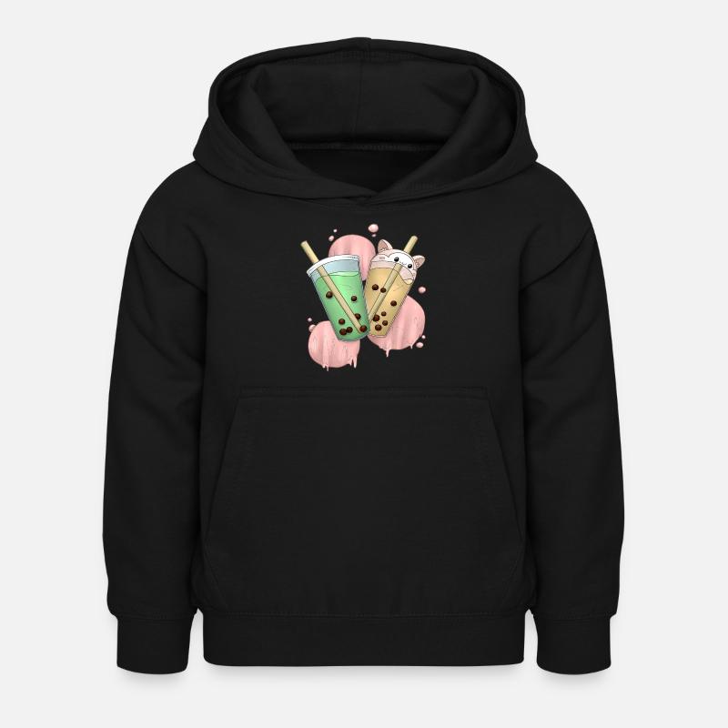 Bubble Tea 2 - Kids Hoodie - black