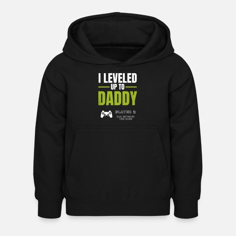 Level Up Daddy – Gamer Väter Design - Sweat à capuche Enfant - noir